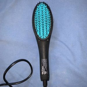 Hair straightener brush